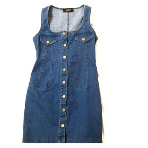 AKIRA denim mini dress